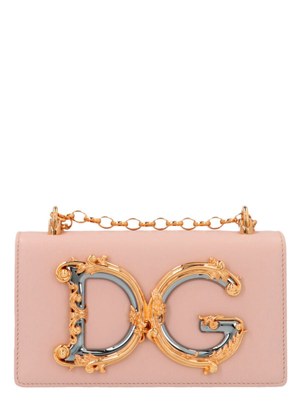 Dolce & Gabbana 100% Lamb Leather crossbody bag in pink