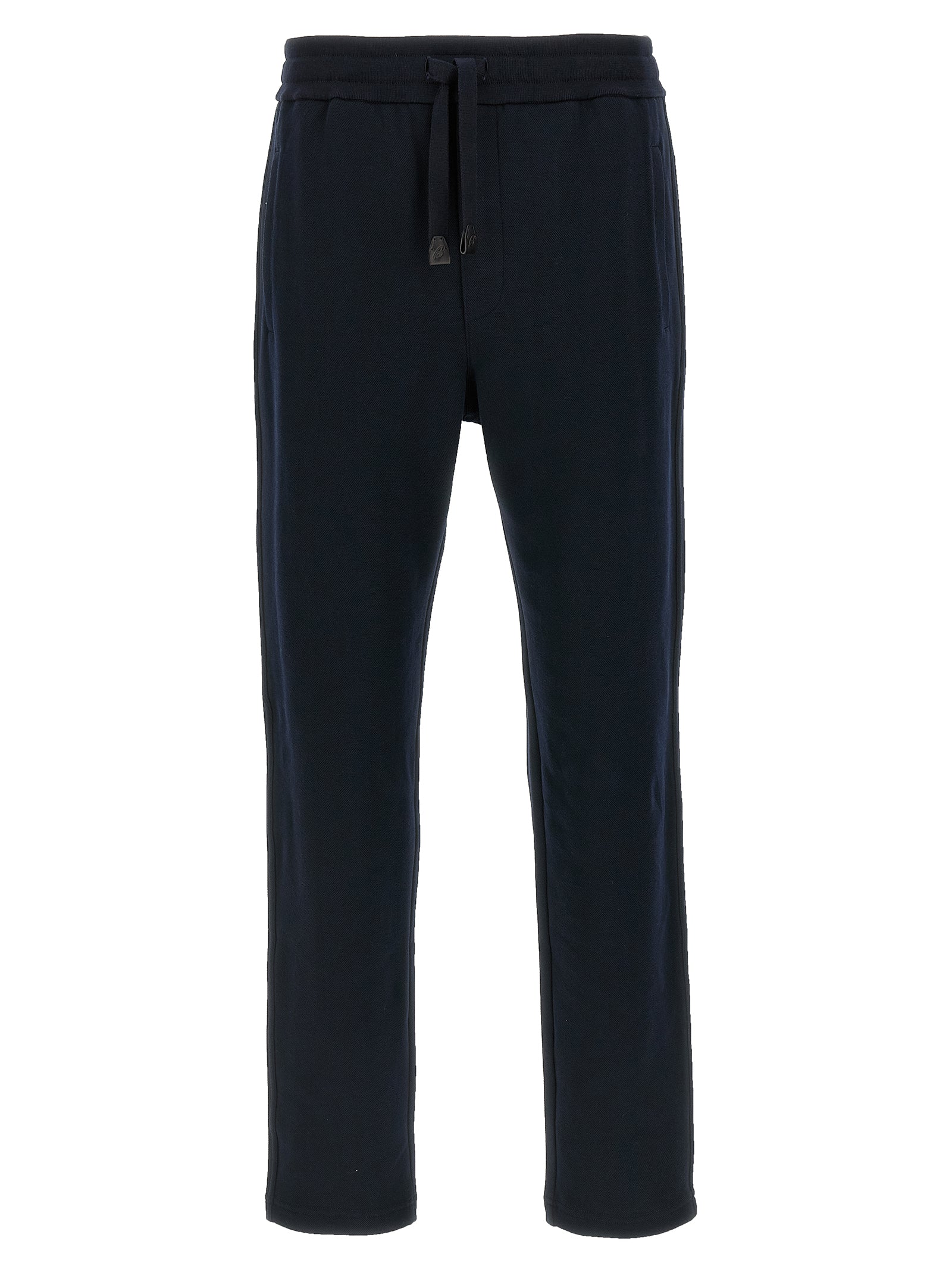 Brioni 93% cotton joggers in blue
