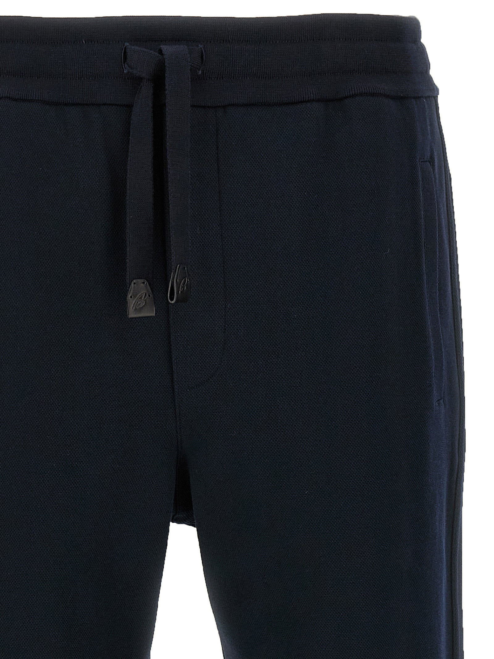 Brioni 93% cotton joggers in blue — view 3