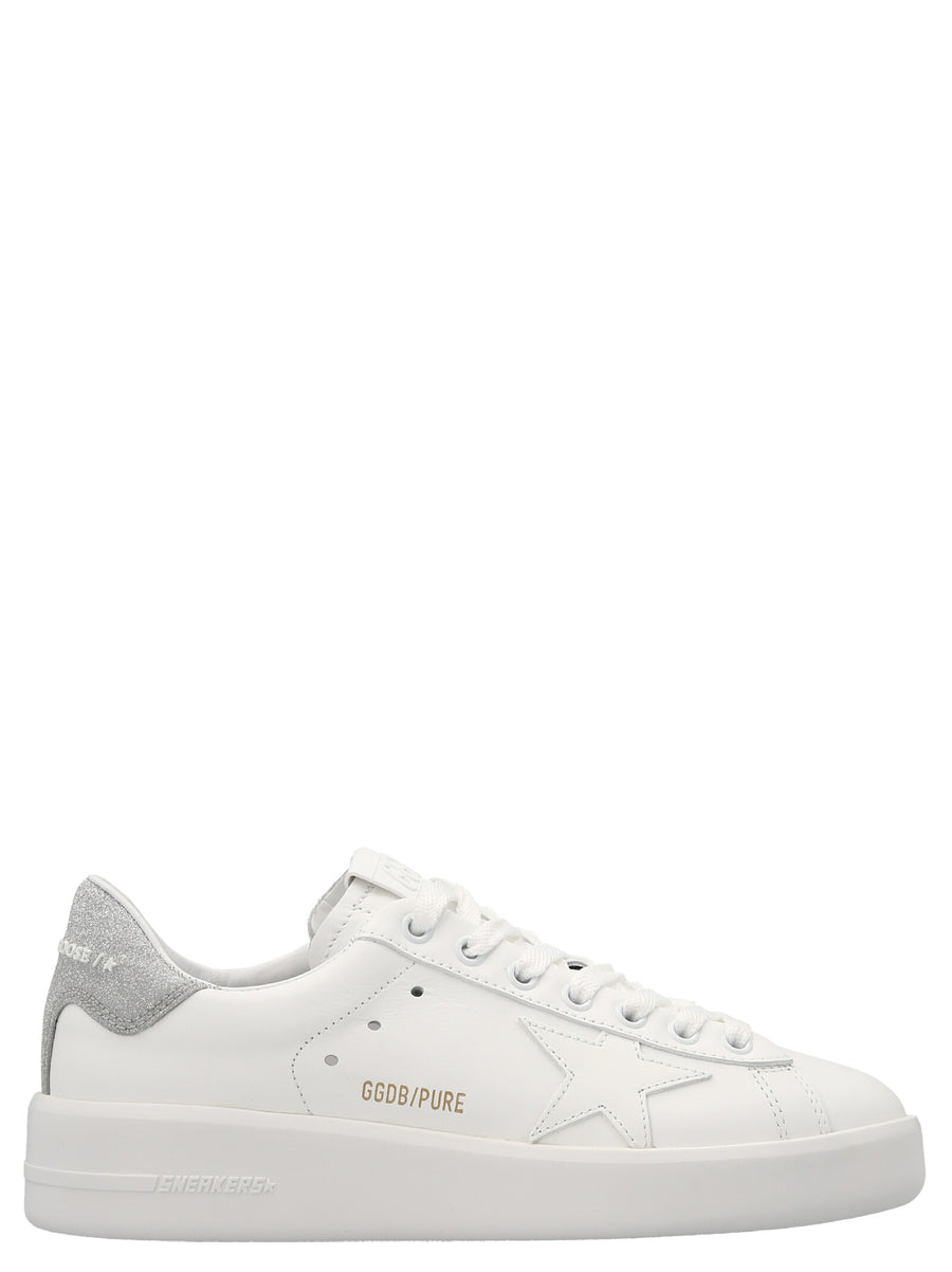 Golden Goose 82% leather sneaker in white
