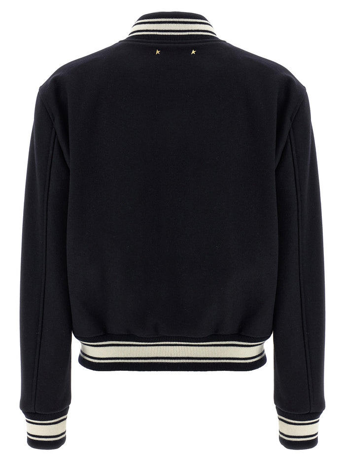 Golden Goose 72% virgin wool bomber jacket in navy — view 2