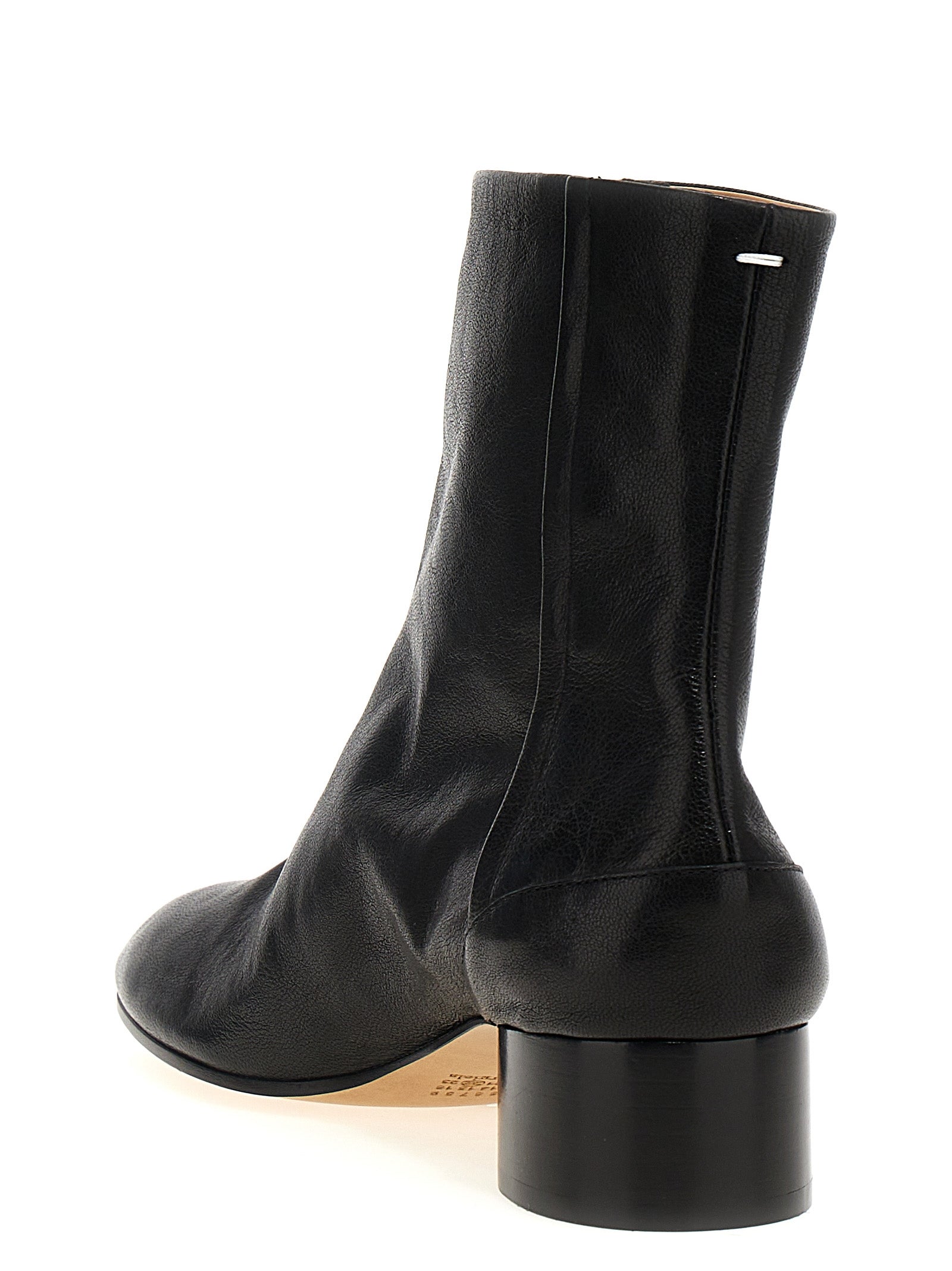 Maison Margiela 100% Ovine Leather ankle boot in black — view 3