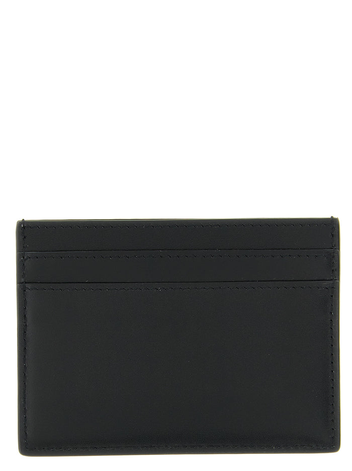 Saint Laurent 100% calfskin leather card case in black — view 2