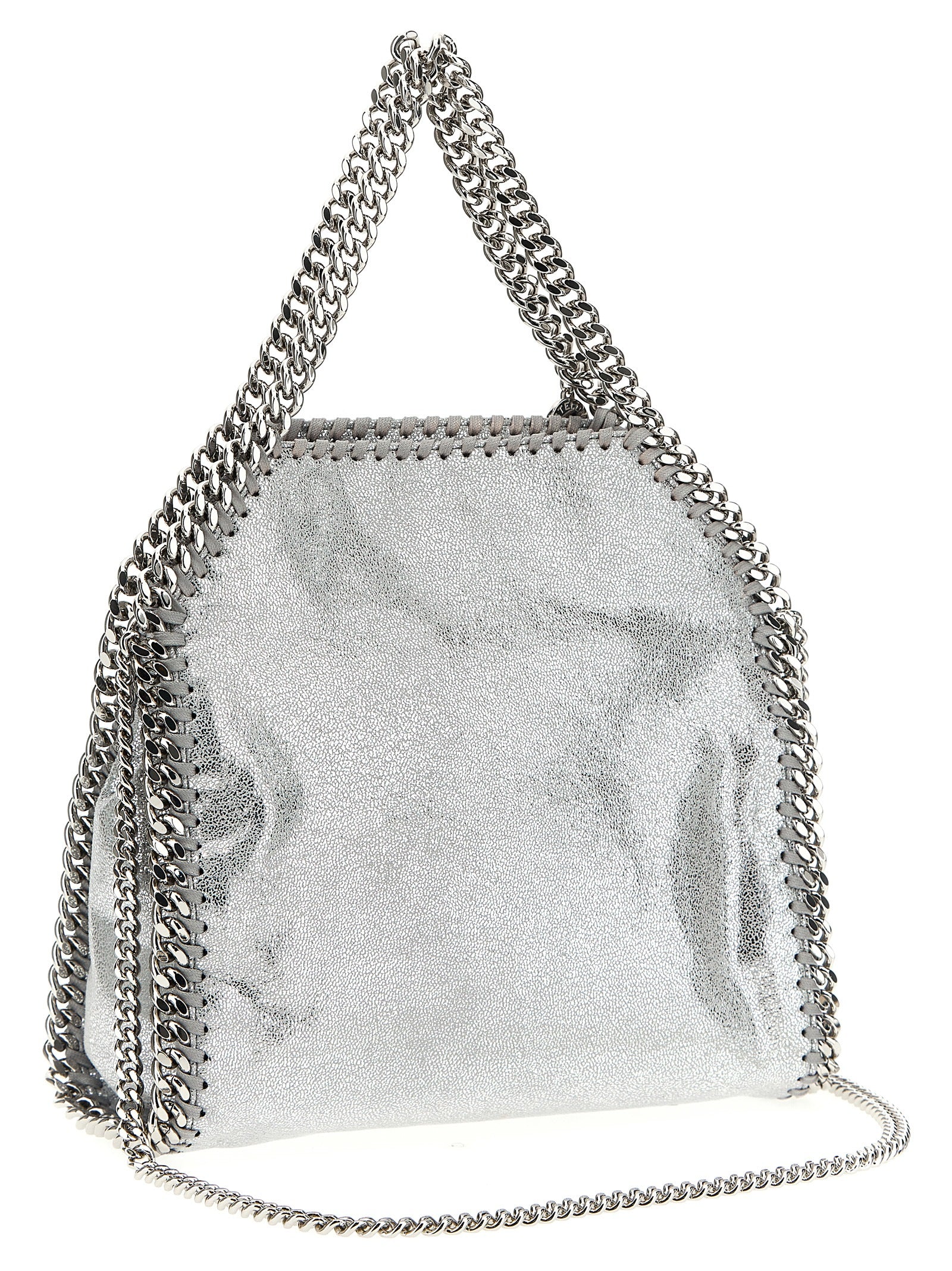 Stella McCartney 100% Polyester shoulder bag in silver — view 2