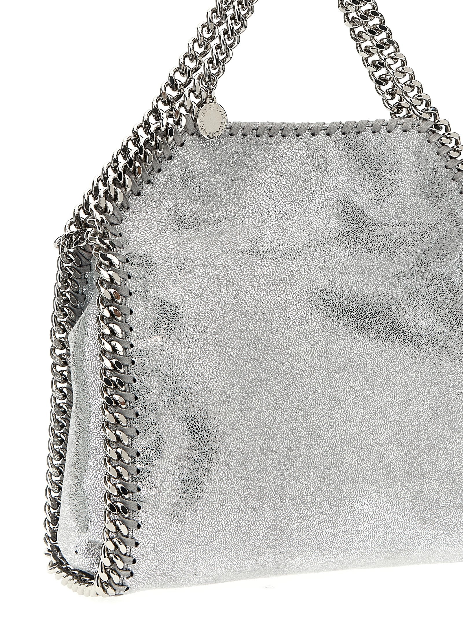 Stella McCartney 100% Polyester shoulder bag in silver — view 3