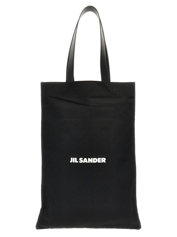 Jil Sander 70% cotton tote bag in black