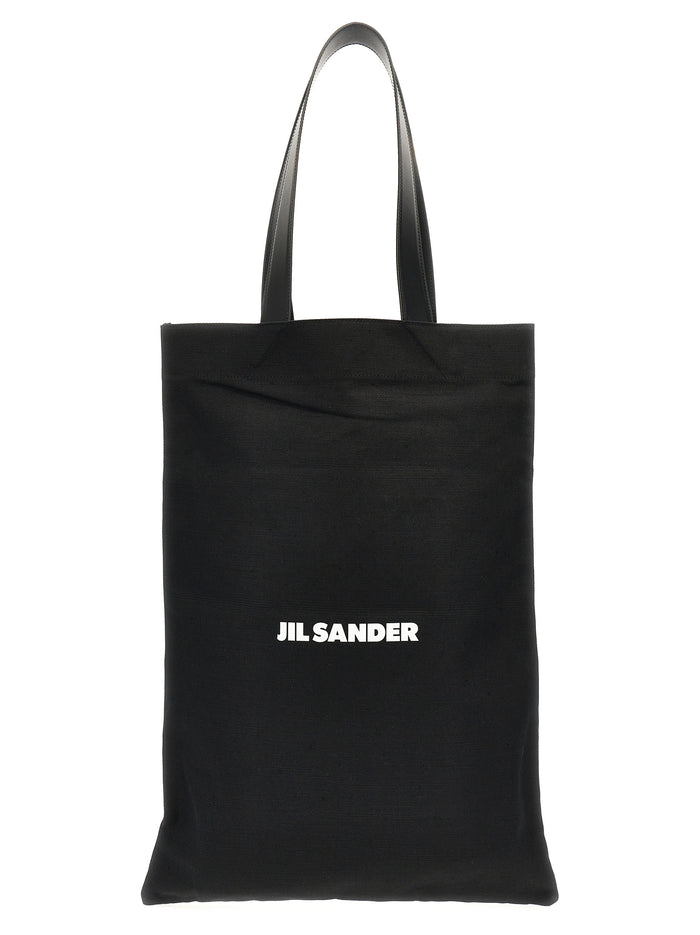 Jil Sander 70% cotton tote bag in black