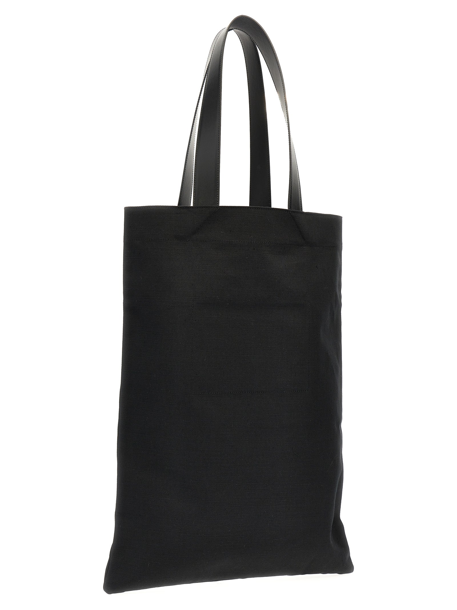 Jil Sander 70% cotton tote bag in black — view 2