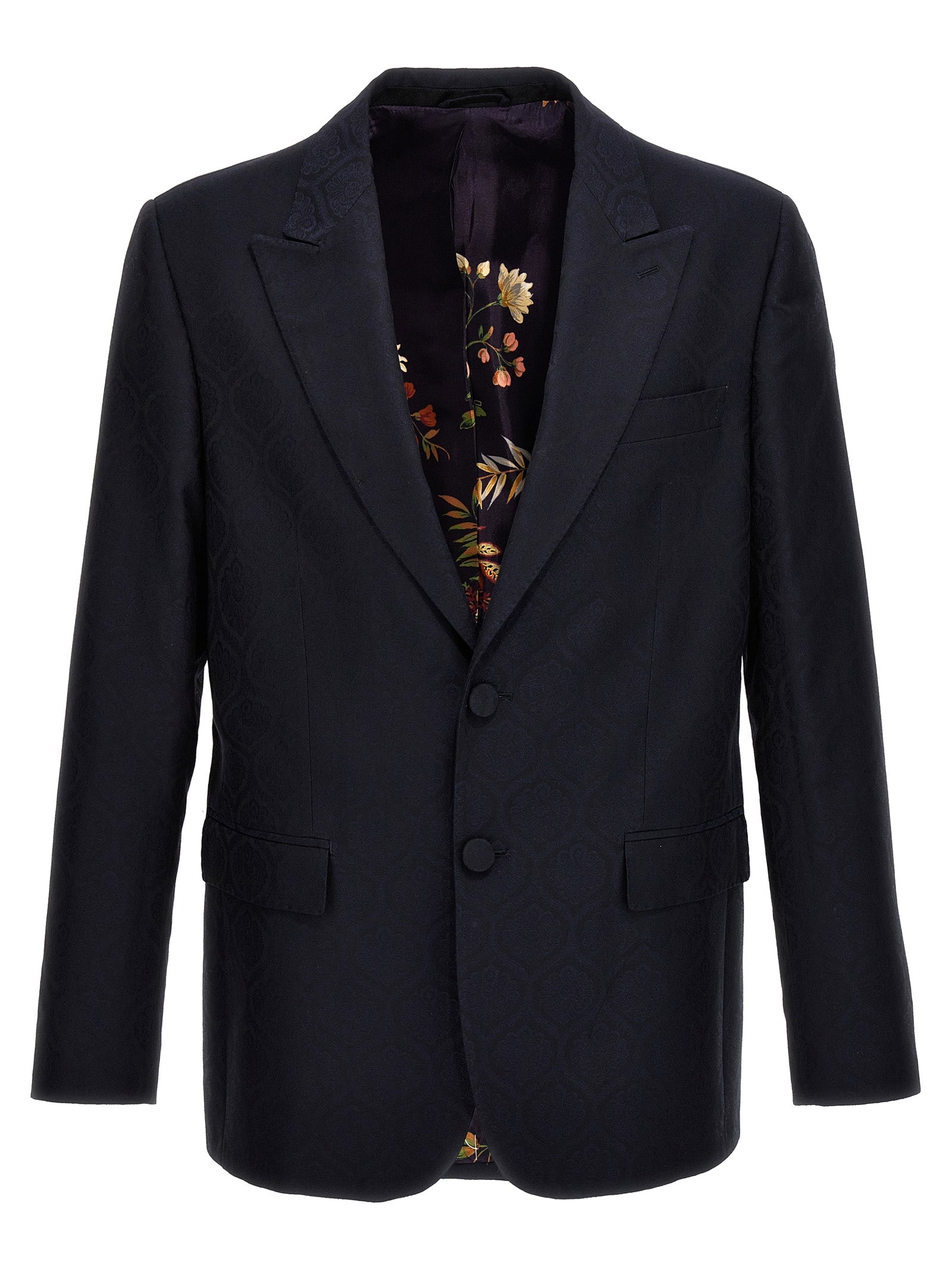 Etro 53% Cotton blazer in blue
