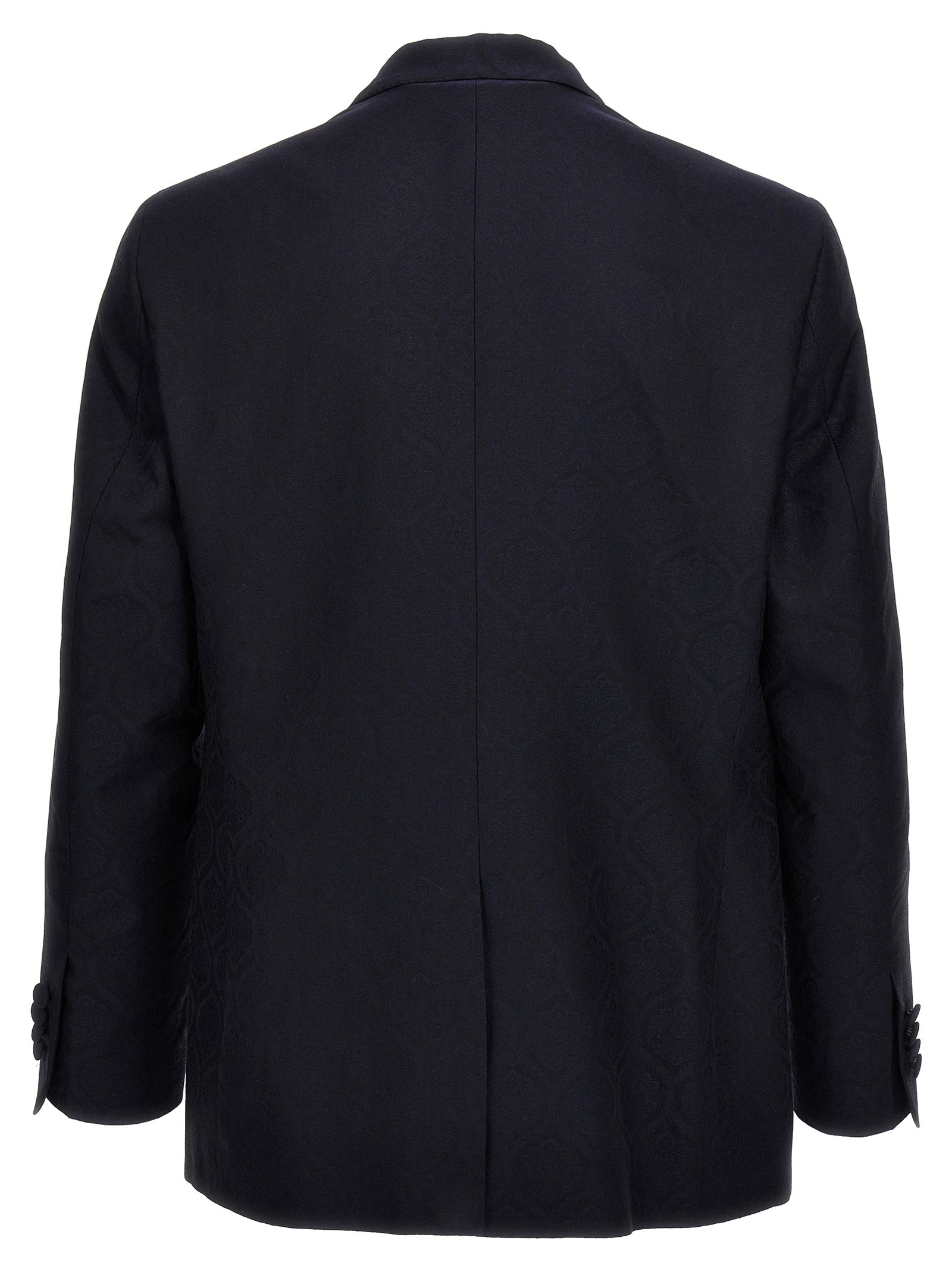 Etro 53% Cotton blazer in blue — view 2