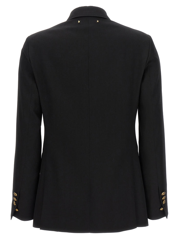 Golden Goose 100% Virgin Wool; lining 100% Viscose and Cupro blazer in black — view 2