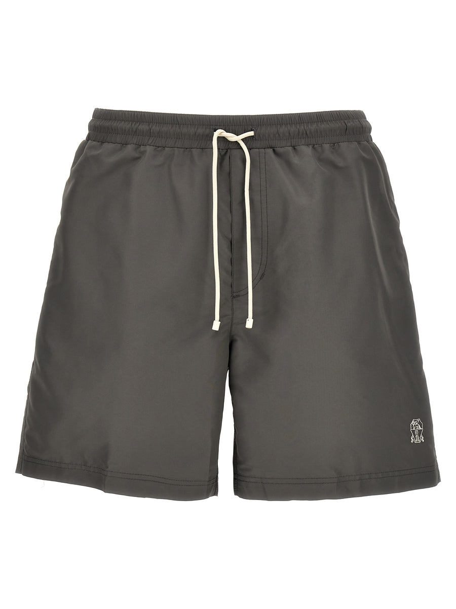 Brunello Cucinelli 100% polyester shorts in gray