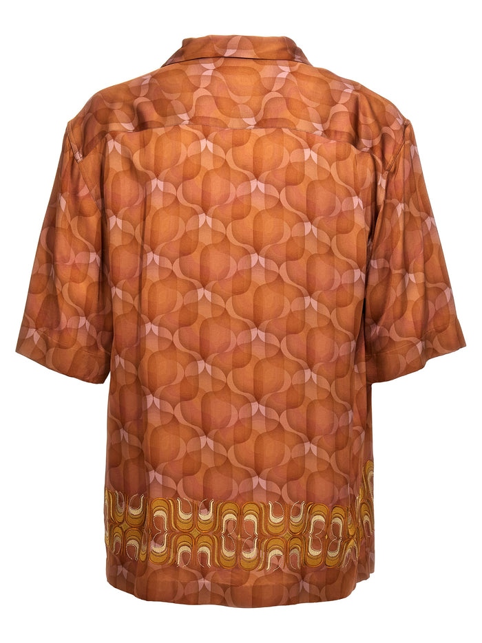 Dries Van Noten 100% Viscose shirt in orange — view 2