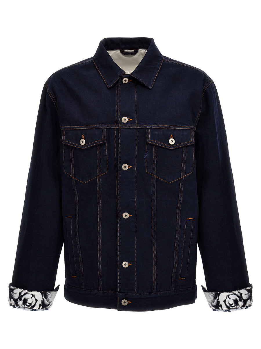 Burberry 100% cotton jacket in navy
