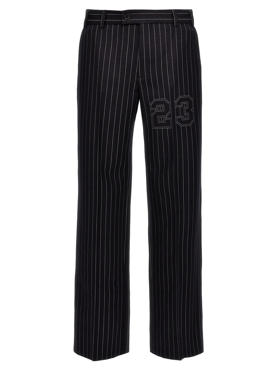 Off-White 80% wool trousers in navy