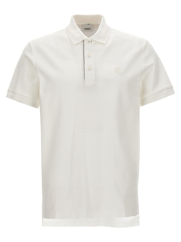Burberry 100% cotton polo in white