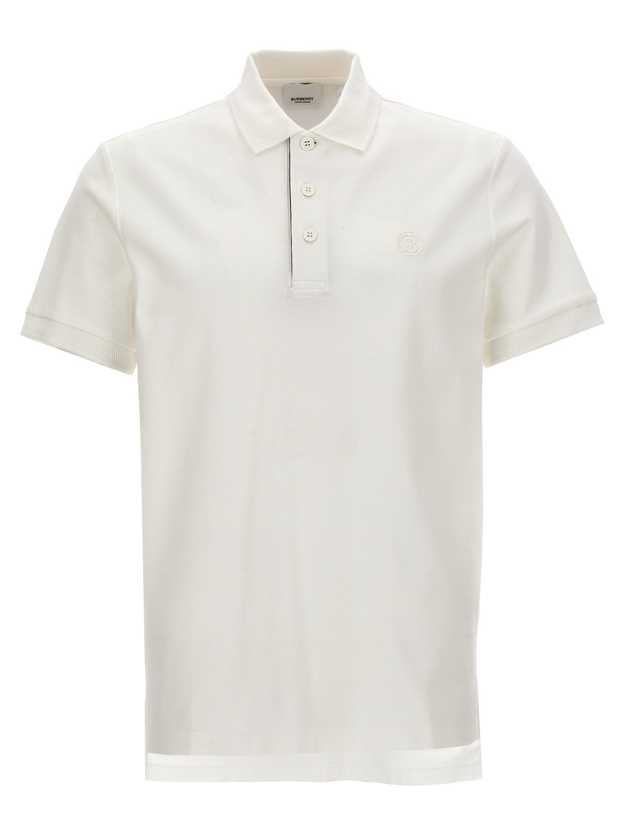 Burberry 100% cotton polo in white