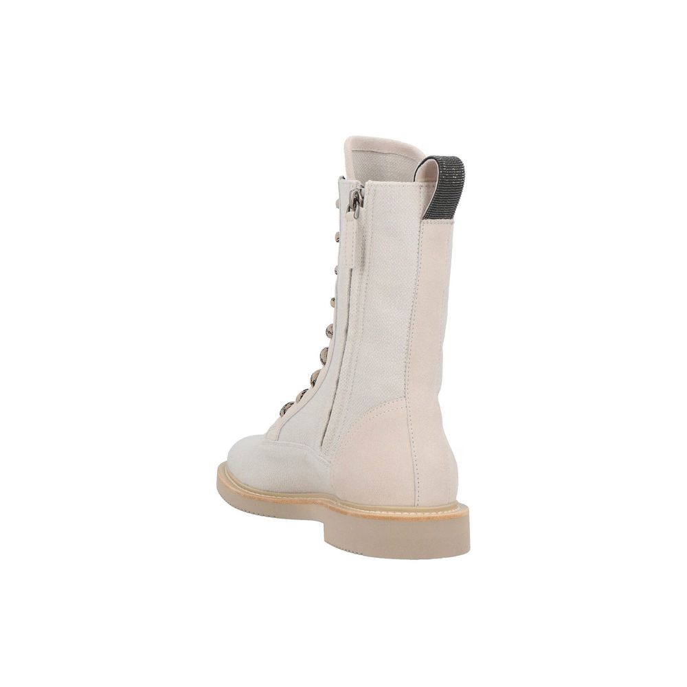 Brunello Cucinelli 100% Cotton boot in beige — view 3