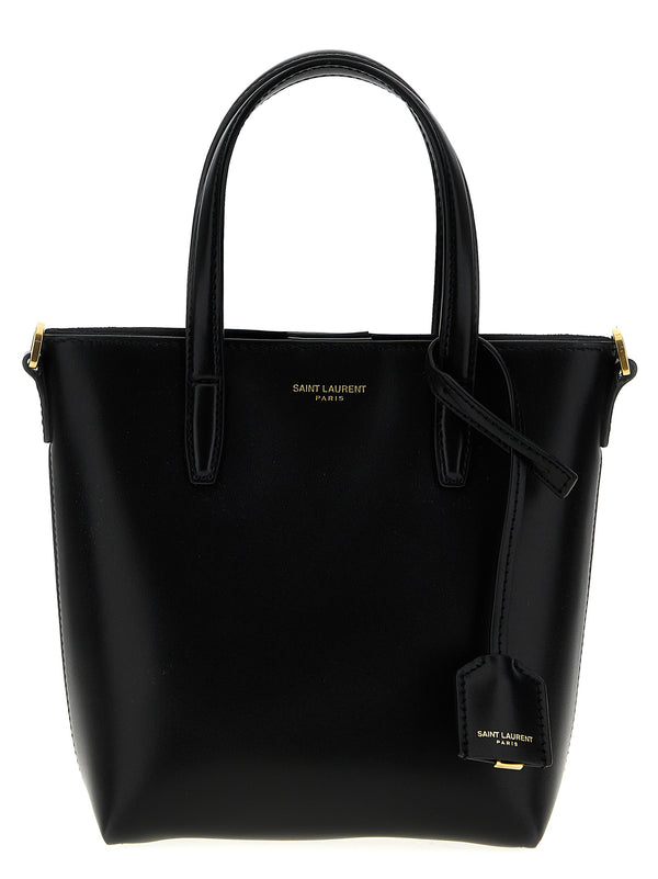 Saint Laurent 100% calf leather tote bag in black