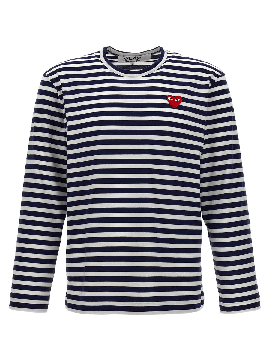Comme Des GarçOns Play 100% cotton t-shirt in navy
