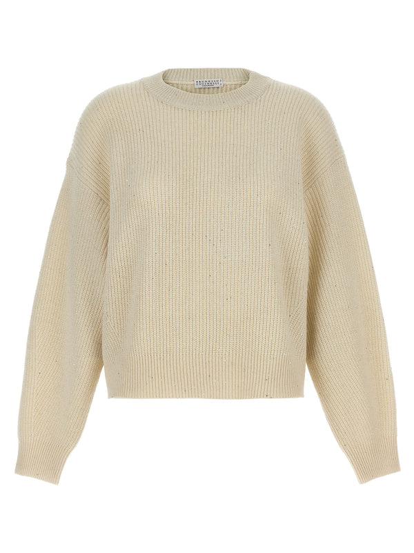 Brunello Cucinelli 47% Cashmere sweater in white