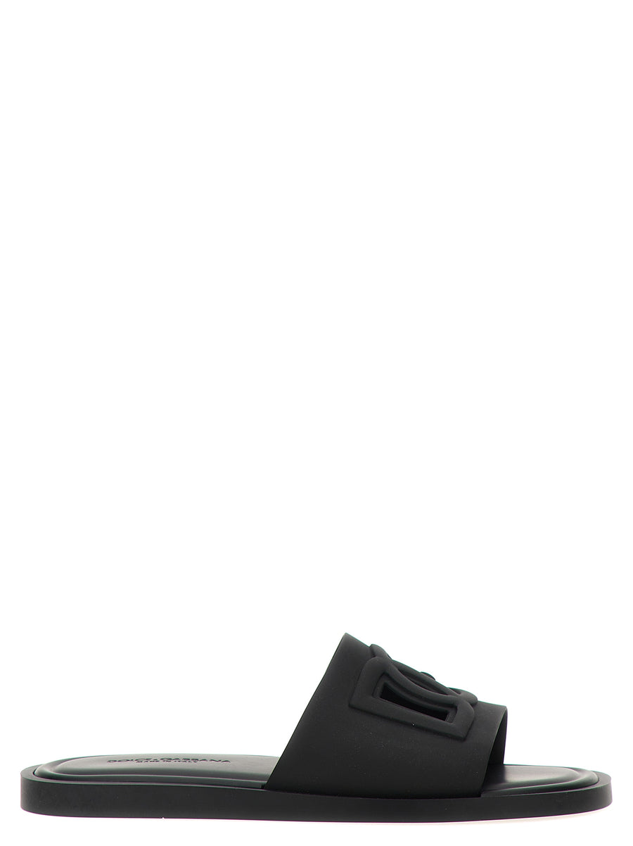 Dolce & Gabbana 100% polyurethane slide in black