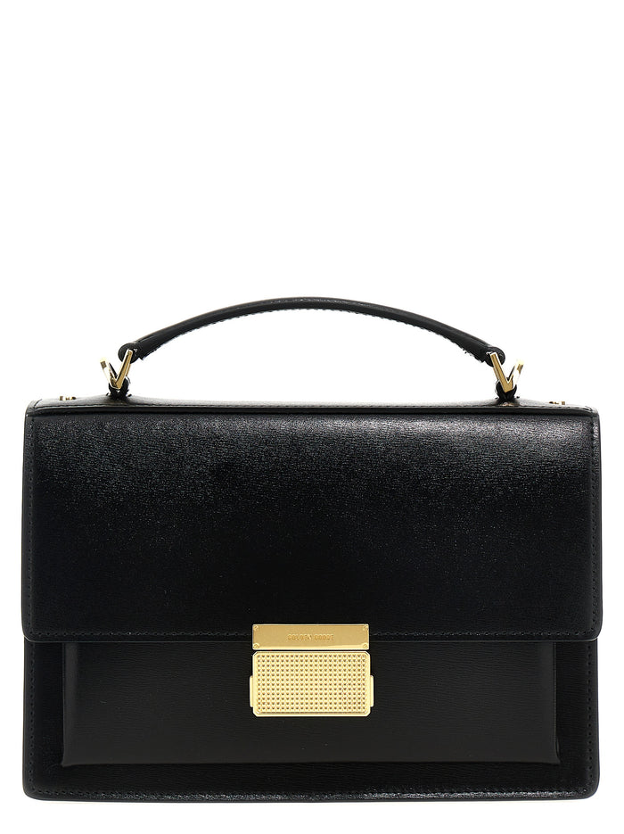Golden Goose 100% cow leather top handle bag in black