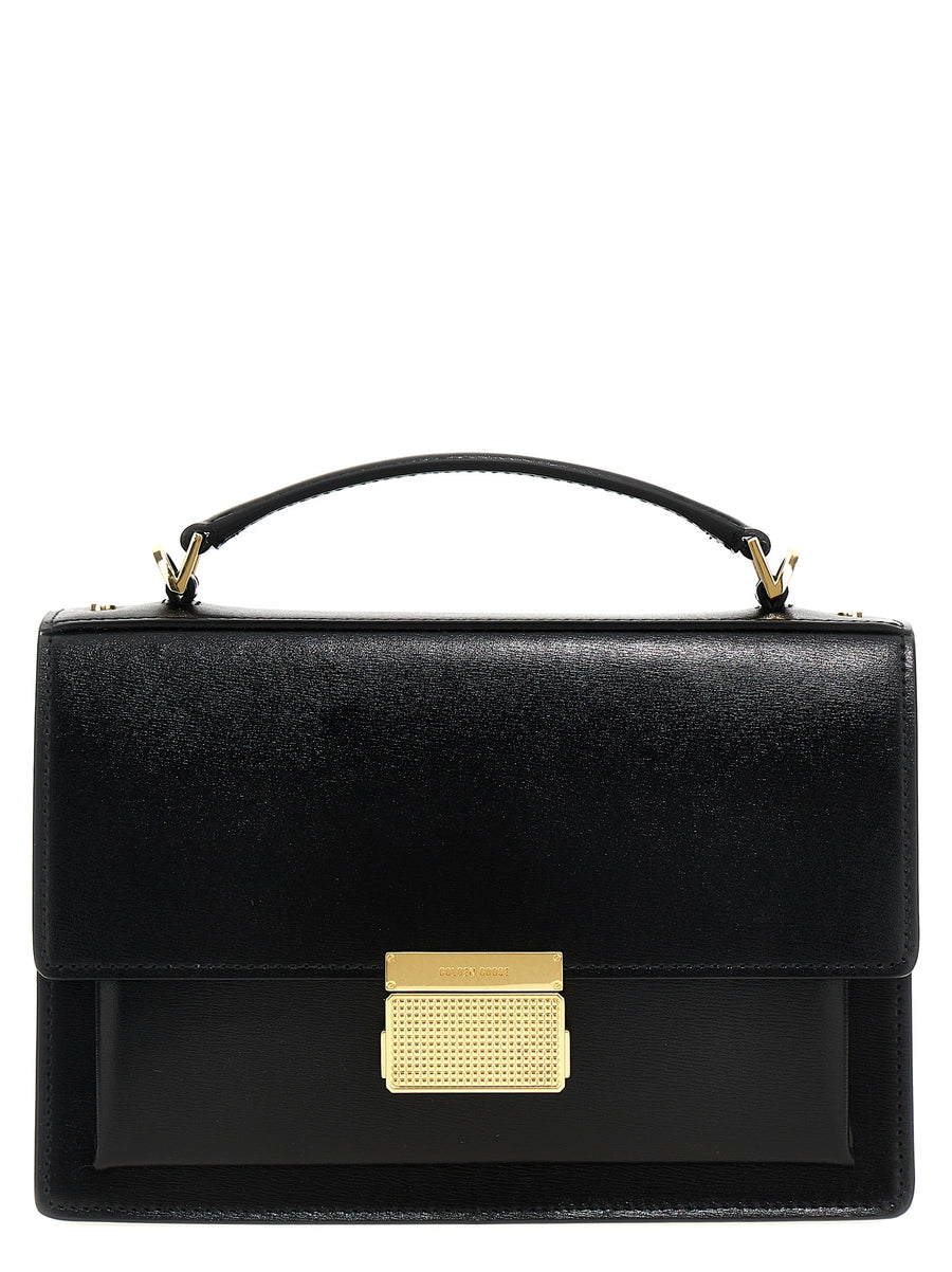 Golden Goose 100% cow leather top handle bag in black