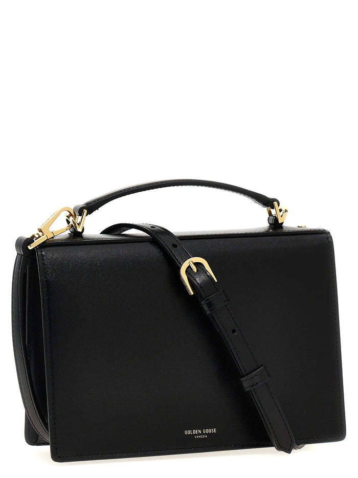 Golden Goose 100% cow leather top handle bag in black — view 2