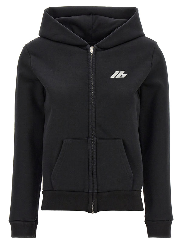 Balenciaga 92% cotton hoodie in black