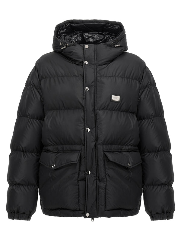 Dolce & Gabbana 100% polyester down jacket in black