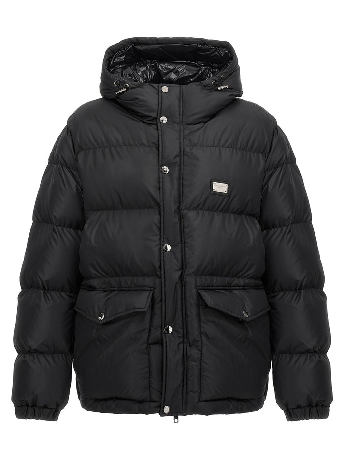 Dolce & Gabbana 100% polyester down jacket in black