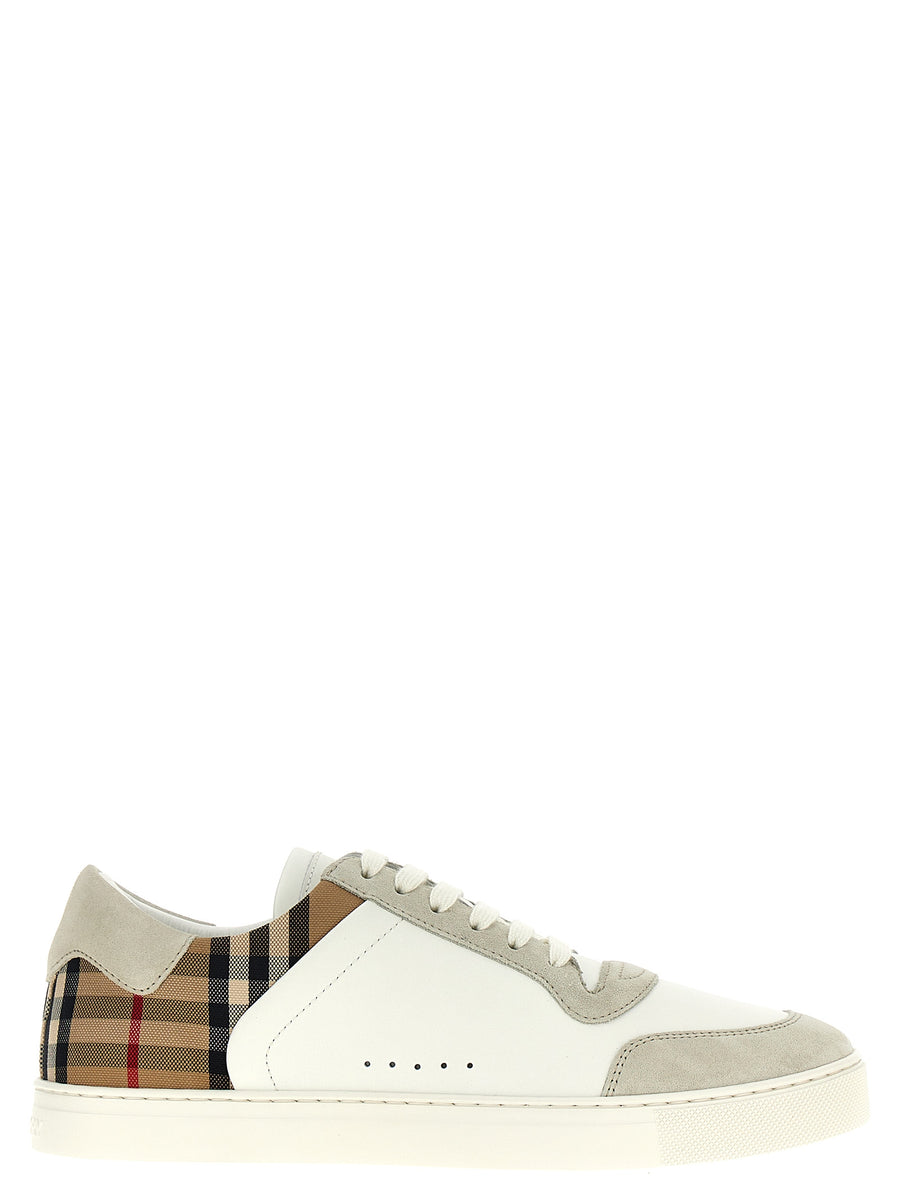 Burberry 74% Leather sneaker in white