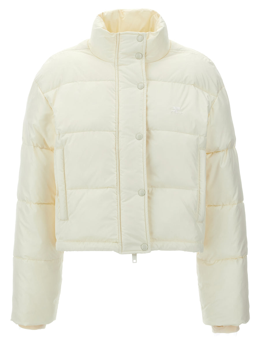 CourrèGes 100% polyester puffer jacket in white