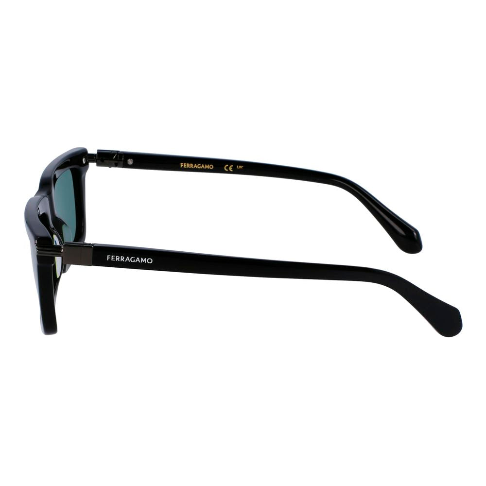 Ferragamo FESF2015S5320001AC Acetate sunglasses in black — view 3