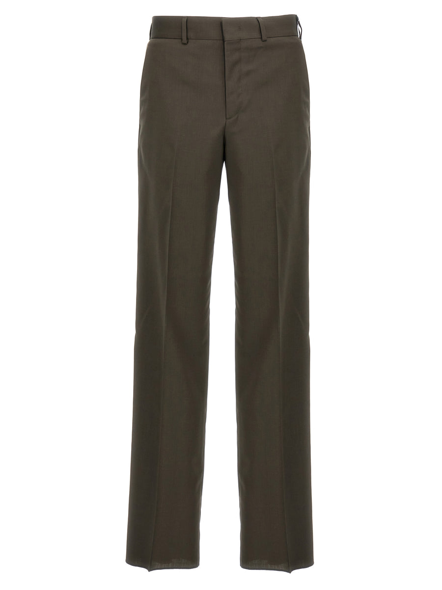 Fendi 100% Wool trousers in green