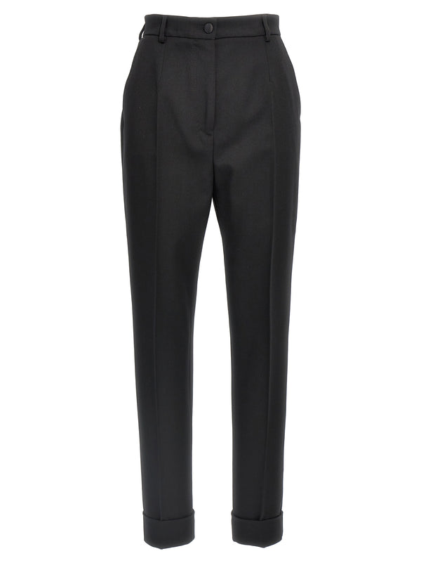 Dolce & Gabbana 100% virgin wool trousers in black