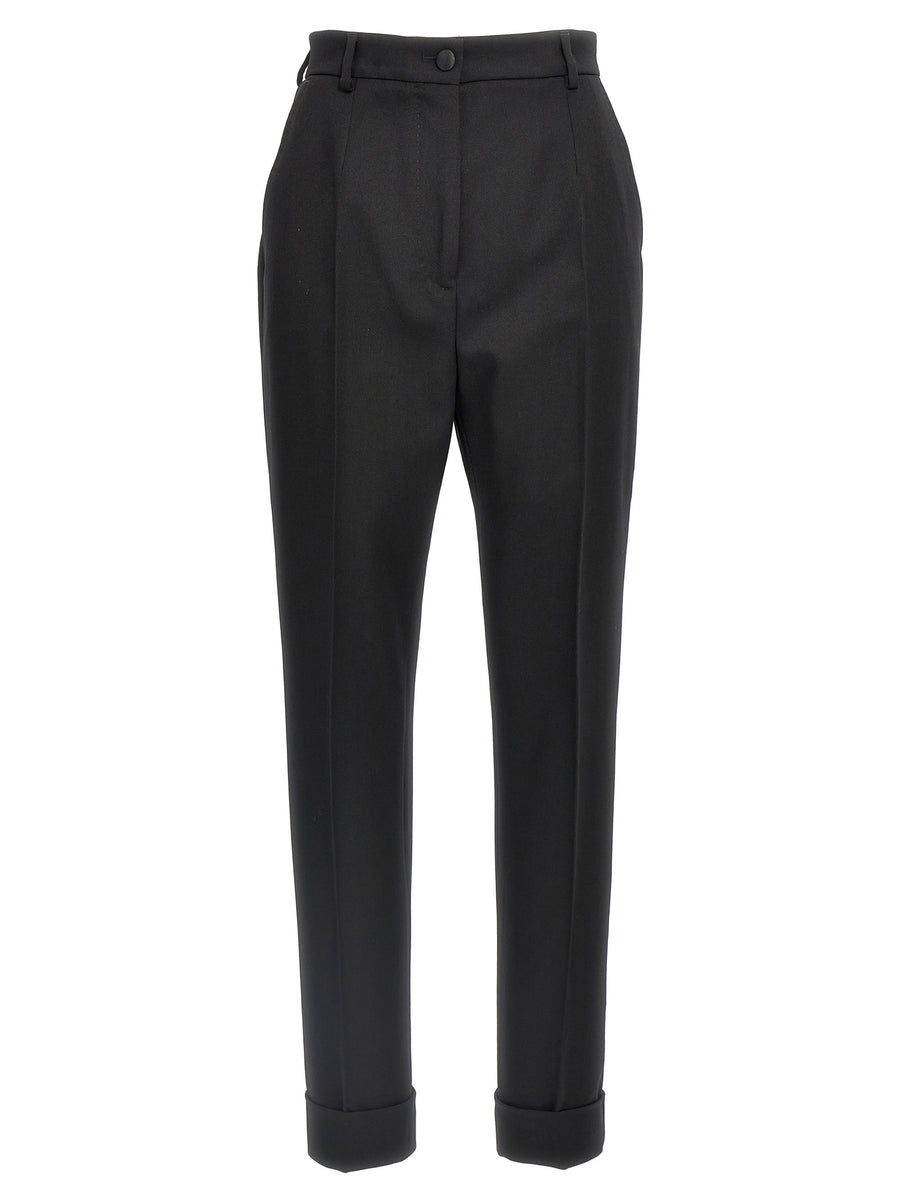 Dolce & Gabbana 100% virgin wool trousers in black