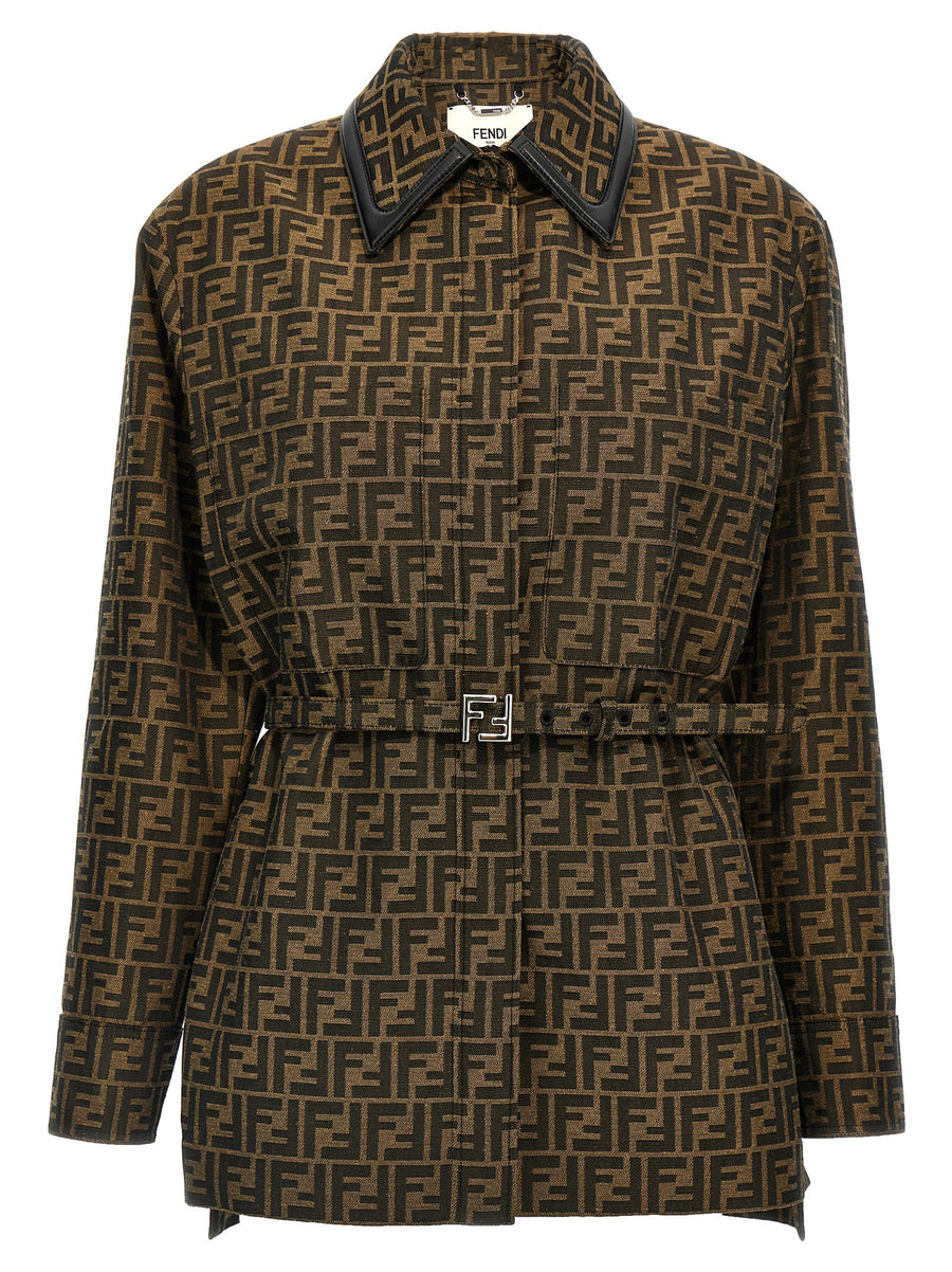 Fendi 65% polyester jacket in brown
