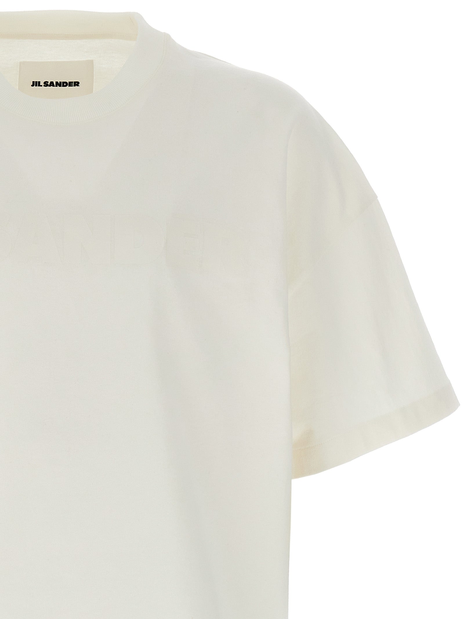 Jil Sander 100% cotton t-shirt in white — view 3