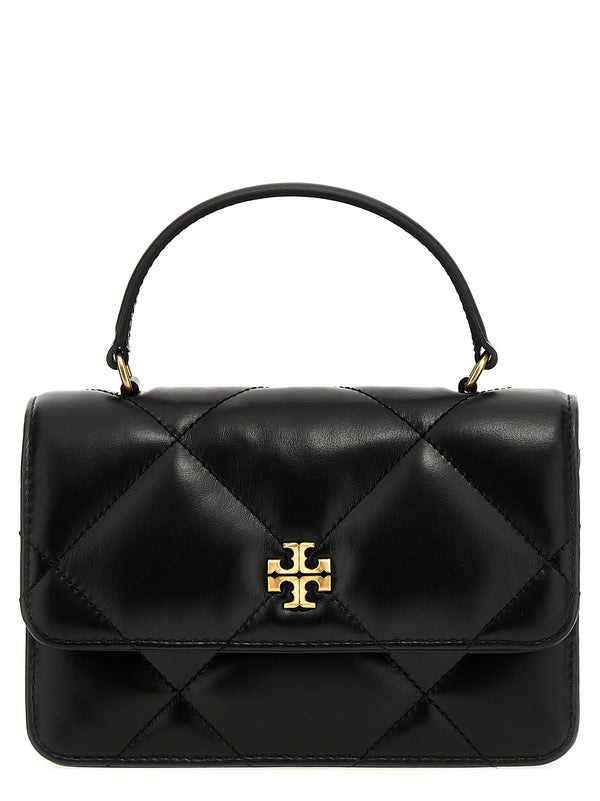 Tory Burch 100% cow leather (Bos Taurus) top handle bag in black