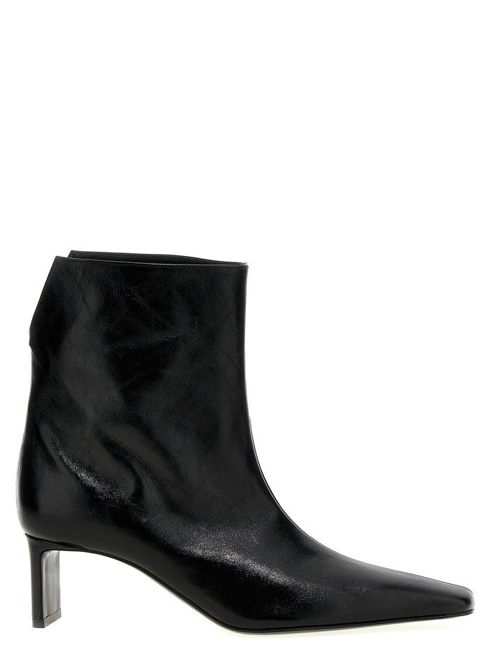 Khaite 100% calfskin leather boot in black