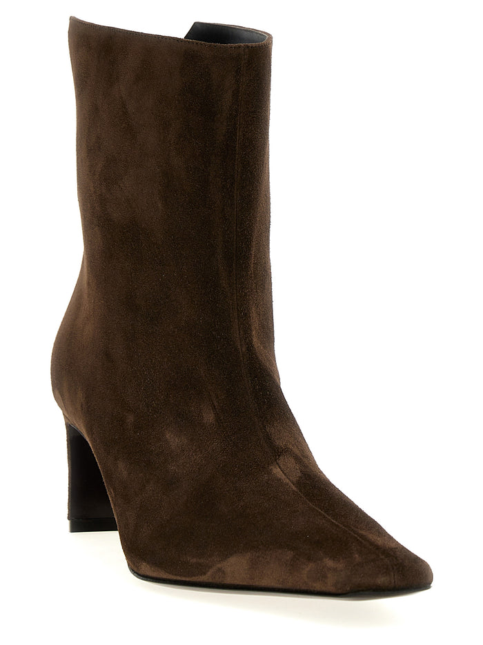 Khaite 100% calfskin leather (Bos Taurus) ankle boot in brown — view 2