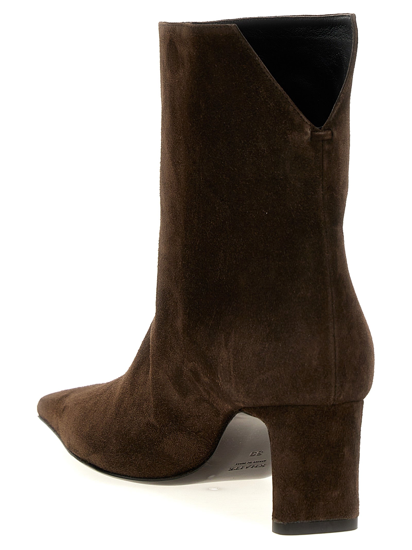 Khaite 100% calfskin leather (Bos Taurus) ankle boot in brown — view 3