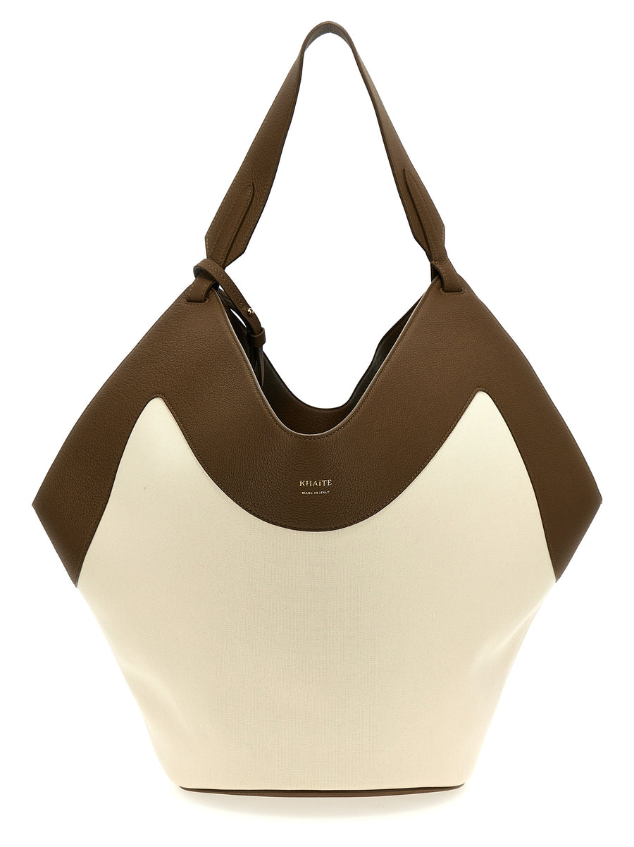 Khaite 50% calf leather shoulder bag in brown