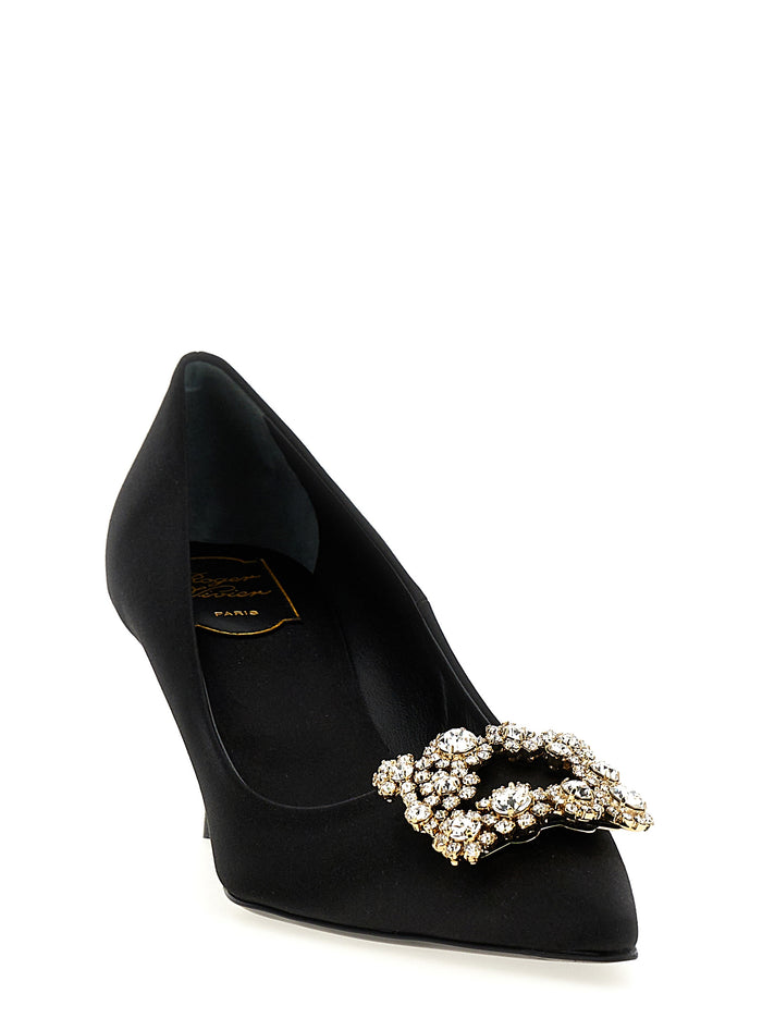 Roger Vivier 68% viscose pump in black — view 2