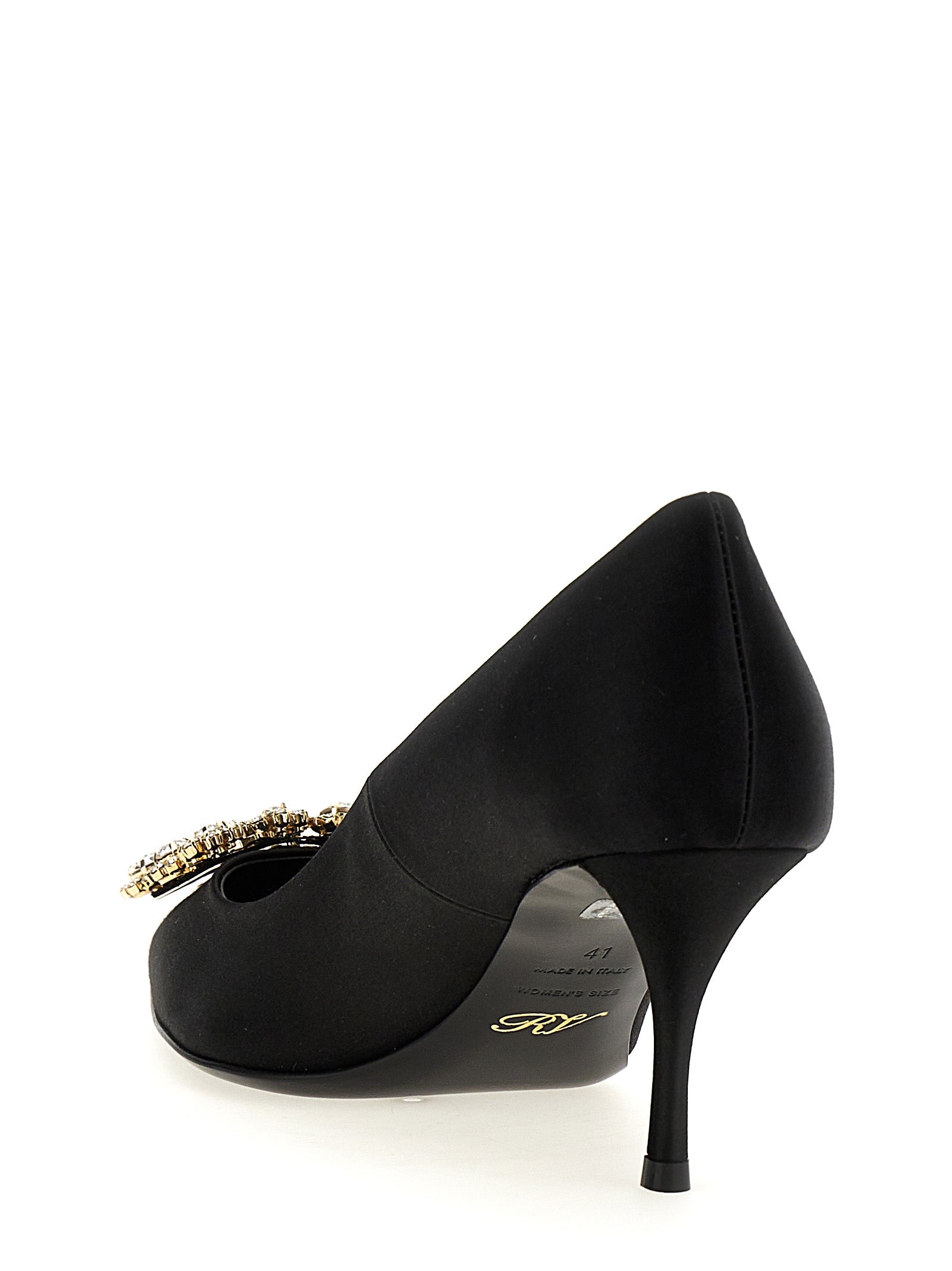Roger Vivier 68% viscose pump in black — view 3