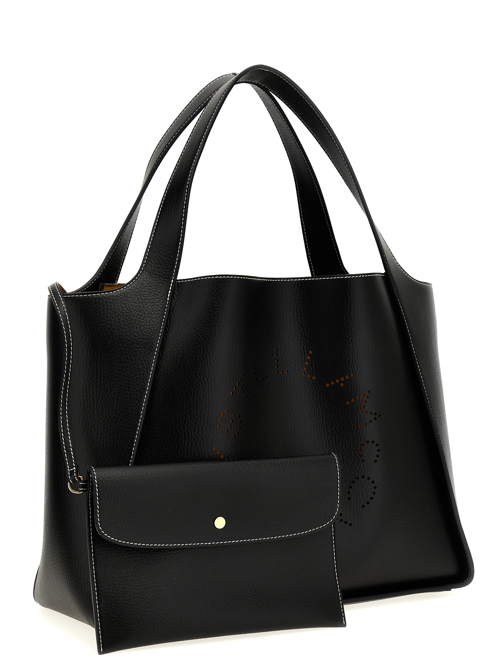 Stella McCartney 100% polyamide tote bag in black — view 3