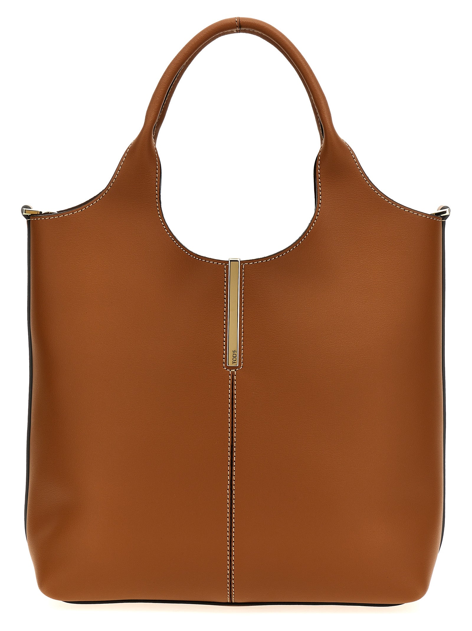 Tod's 100% calfskin leather shoulder bag in brown