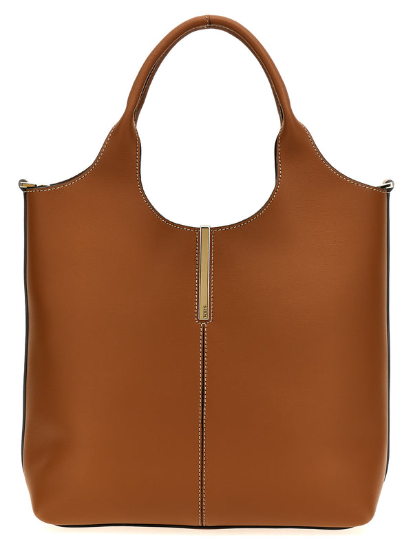 Tod's 100% calfskin leather shoulder bag in brown